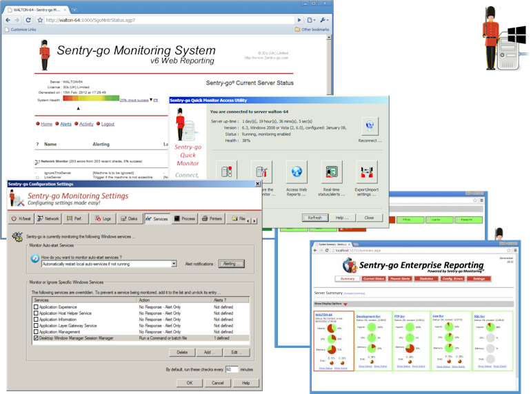 Monitor your Windows PC, take automatic action or alert when problems arise